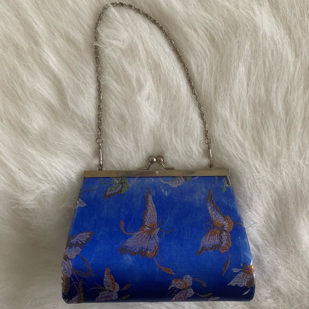 Oriental Asian Blue Mini Bag Purse